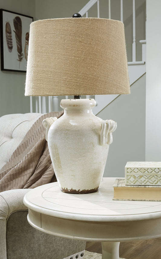 Emelda Ceramic Table Lamp (1/CN) - Discount Furniture Connection