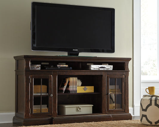 Roddinton XL TV Stand w/Fireplace Option - Discount Furniture Connection