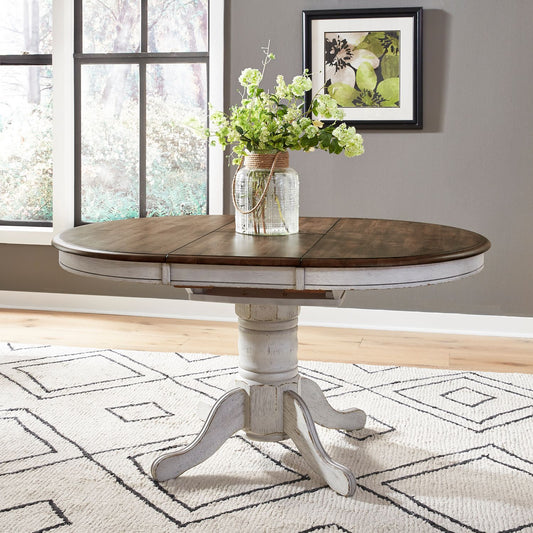 Pedestal Table Set- White