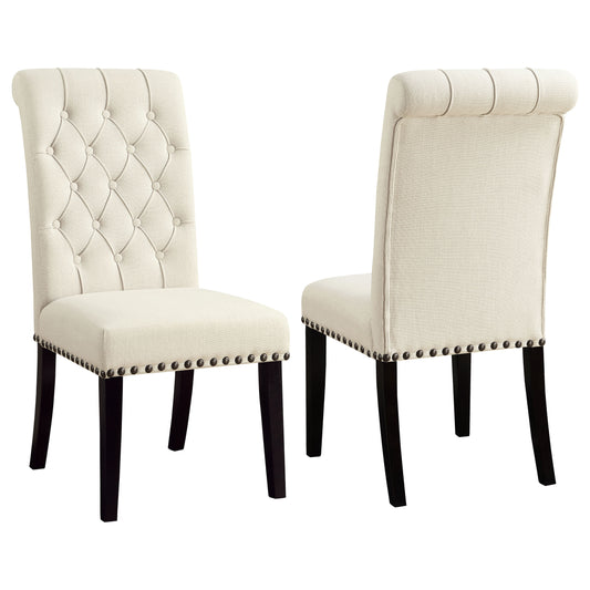 Alana Fabric Upholstered Dining Side Chair Beige (Set of 2) - Discount Furniture Connection