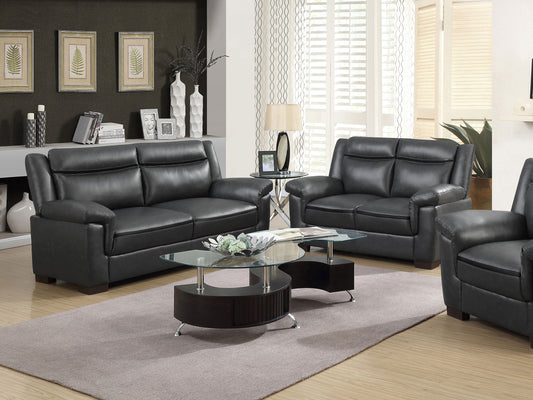 Arabella 2-piece Upholstered Padded Arm Sofa Set Grey - Discount Furniture Connection