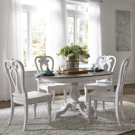 5 Piece Pedestal Table Set