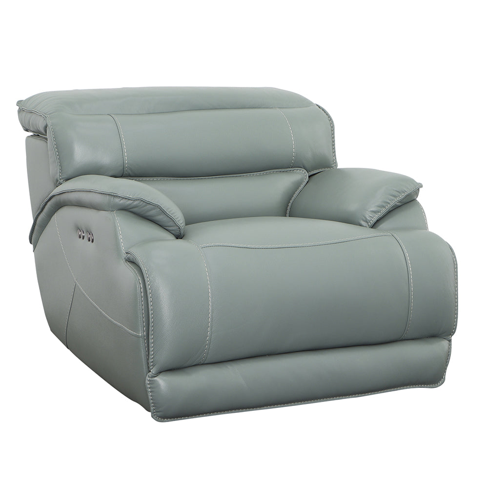 DATON LEATHER DUAL-POWER RECLINER, MINT