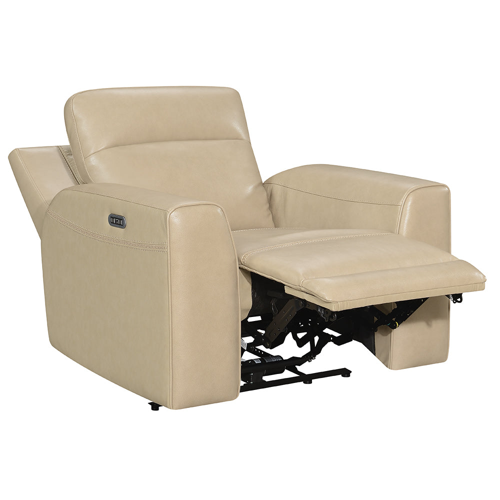 DONCELLA DUAL-POWER LEATHER RECLINER