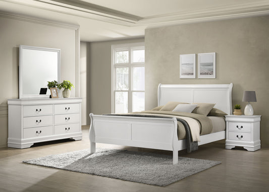 Louis Philippe 4-piece Full Bedroom Set White - Discount Furniture Connection