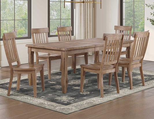 Riverdale Leg Table with 4 Wooden Side Chairs