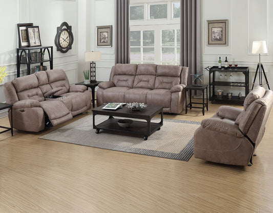 Aria Desert Sand 3 Piece Dual Power Motion Set(Sofa, Loveseat & Chair)