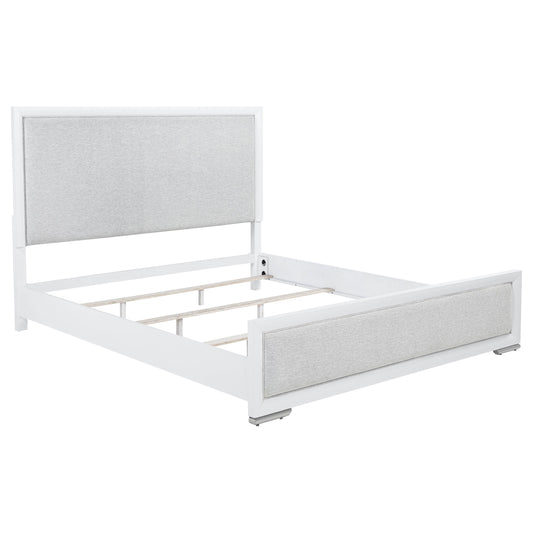 Gracemont 57-inch Eastern King Panel Bed Grey and White - Discount Furniture Connection