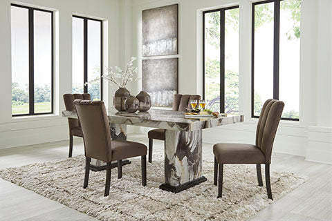 Jeshina Dining Table and 4 Chairs - Discount Furniture Connection