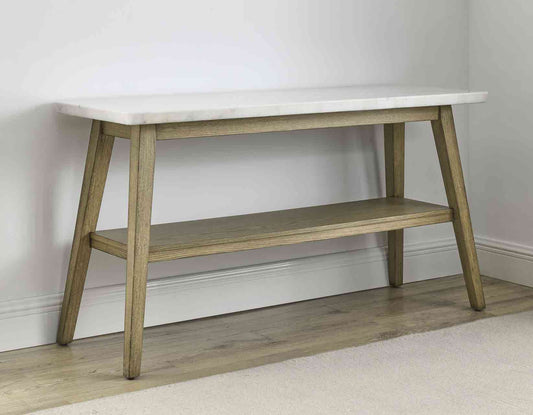 Vida, Sofa Table, White Marble Top, Blonde