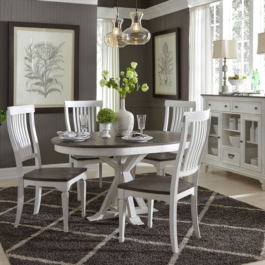 5 Piece Pedestal Table Set