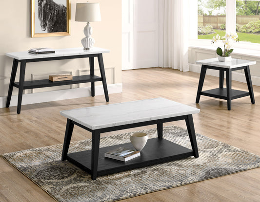 Vida Marble, Black
Cocktail Table, Castered
End Table
Sofa Table