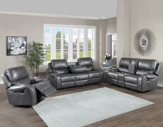 Keily Manual Reclining, Grey
86″ Sofa, Dop-Down Console
75″ Console Loveseat, Glider
Recliner, Glider