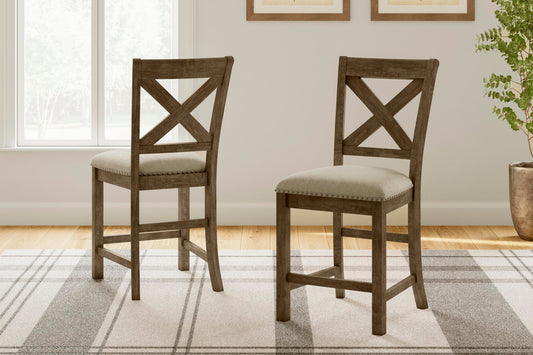 Moriville Upholstered Barstool (2/CN) - Discount Furniture Connection
