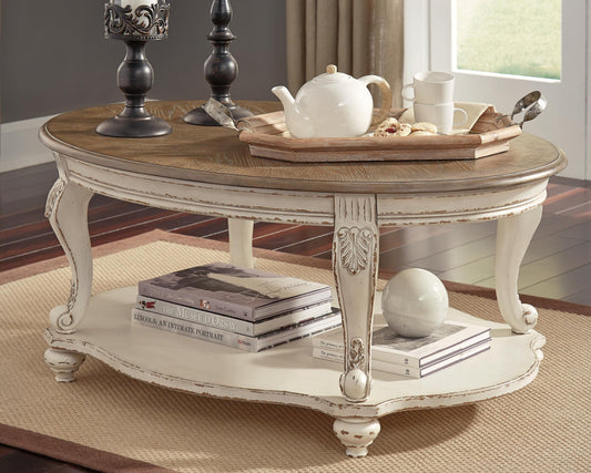 Realyn Oval Cocktail Table - Discount Furniture Connection