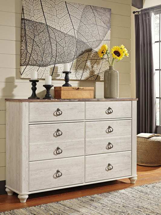 Willowton Six Drawer Dresser - Discount Furniture Connection