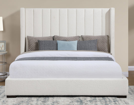 Pearson King Bed, Cream Velvet