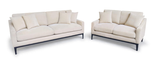 Duarte 2-Piece Sofa and Loveseat Set with Reversible Cushions Latte