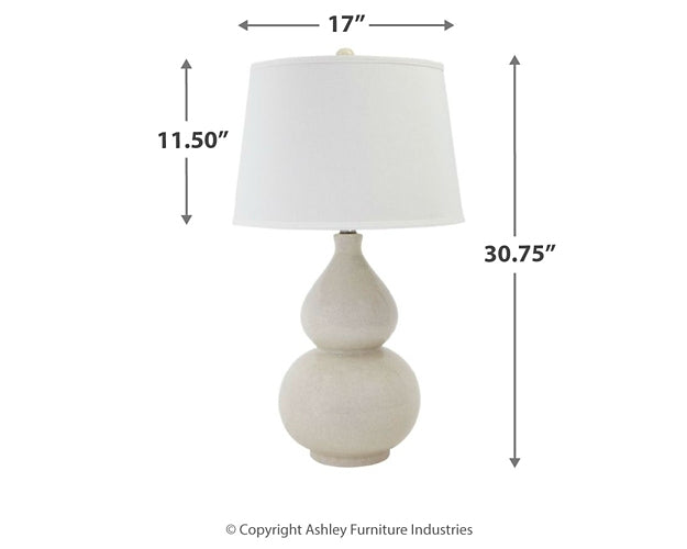 Saffi Ceramic Table Lamp (1/CN) - Discount Furniture Connection