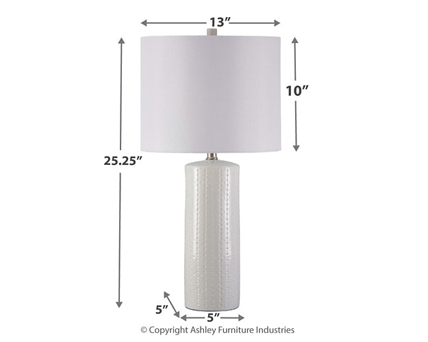 Steuben Ceramic Table Lamp (2/CN) - Discount Furniture Connection