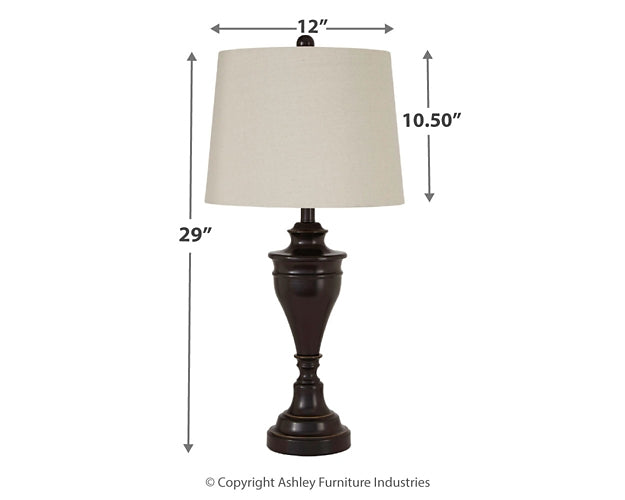 Darlita Metal Table Lamp (2/CN) - Discount Furniture Connection