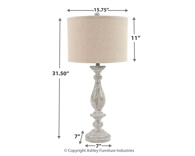 Bernadate Poly Table Lamp (2/CN) - Discount Furniture Connection