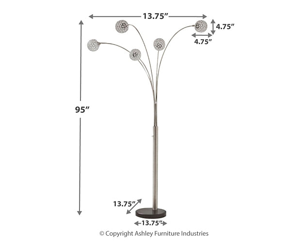 Winter Metal Arc Lamp (1/CN) - Discount Furniture Connection