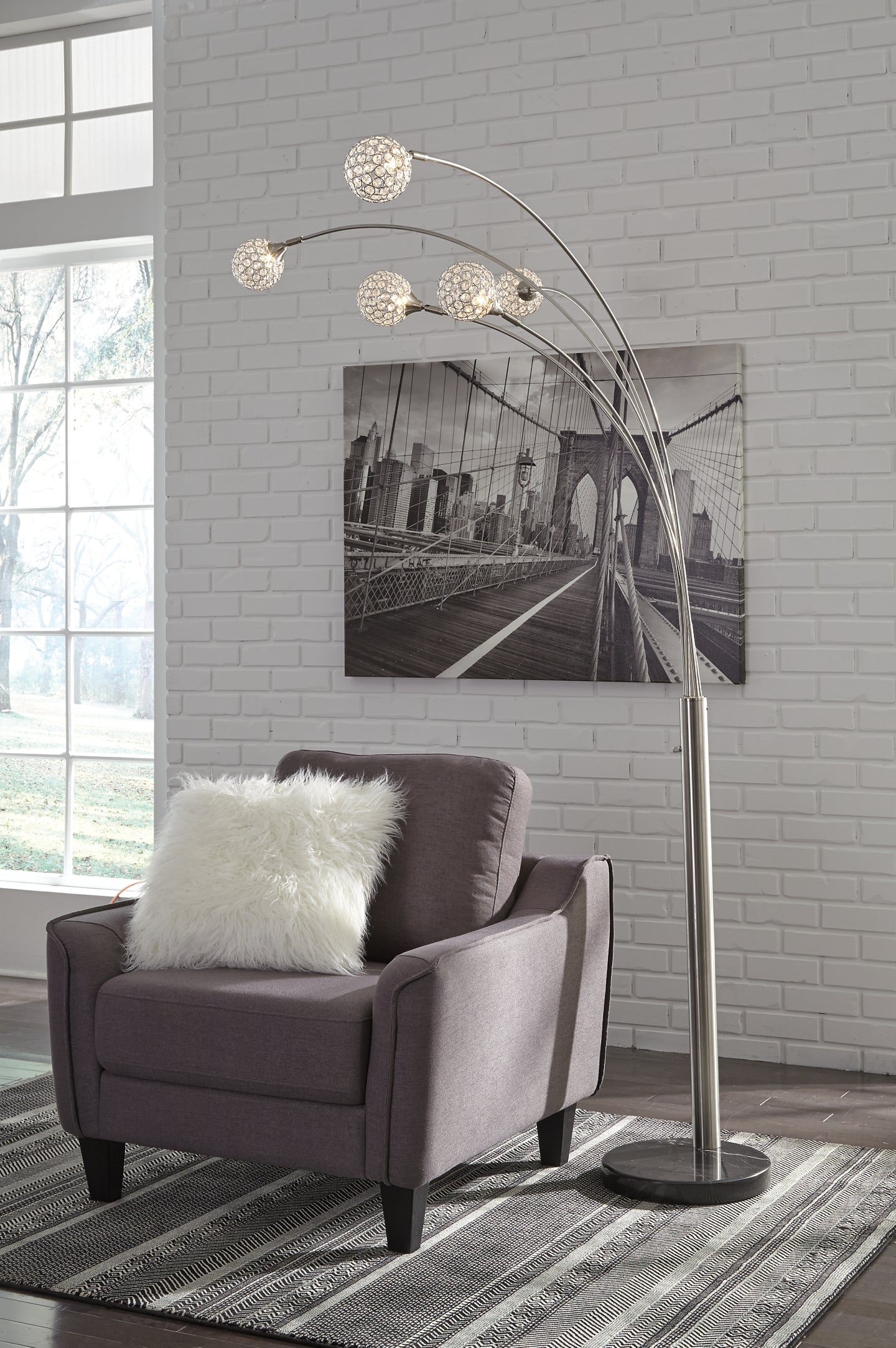 Winter Metal Arc Lamp (1/CN) - Discount Furniture Connection