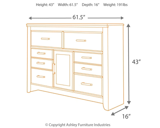 Juararo Six Drawer Dresser - Discount Furniture Connection