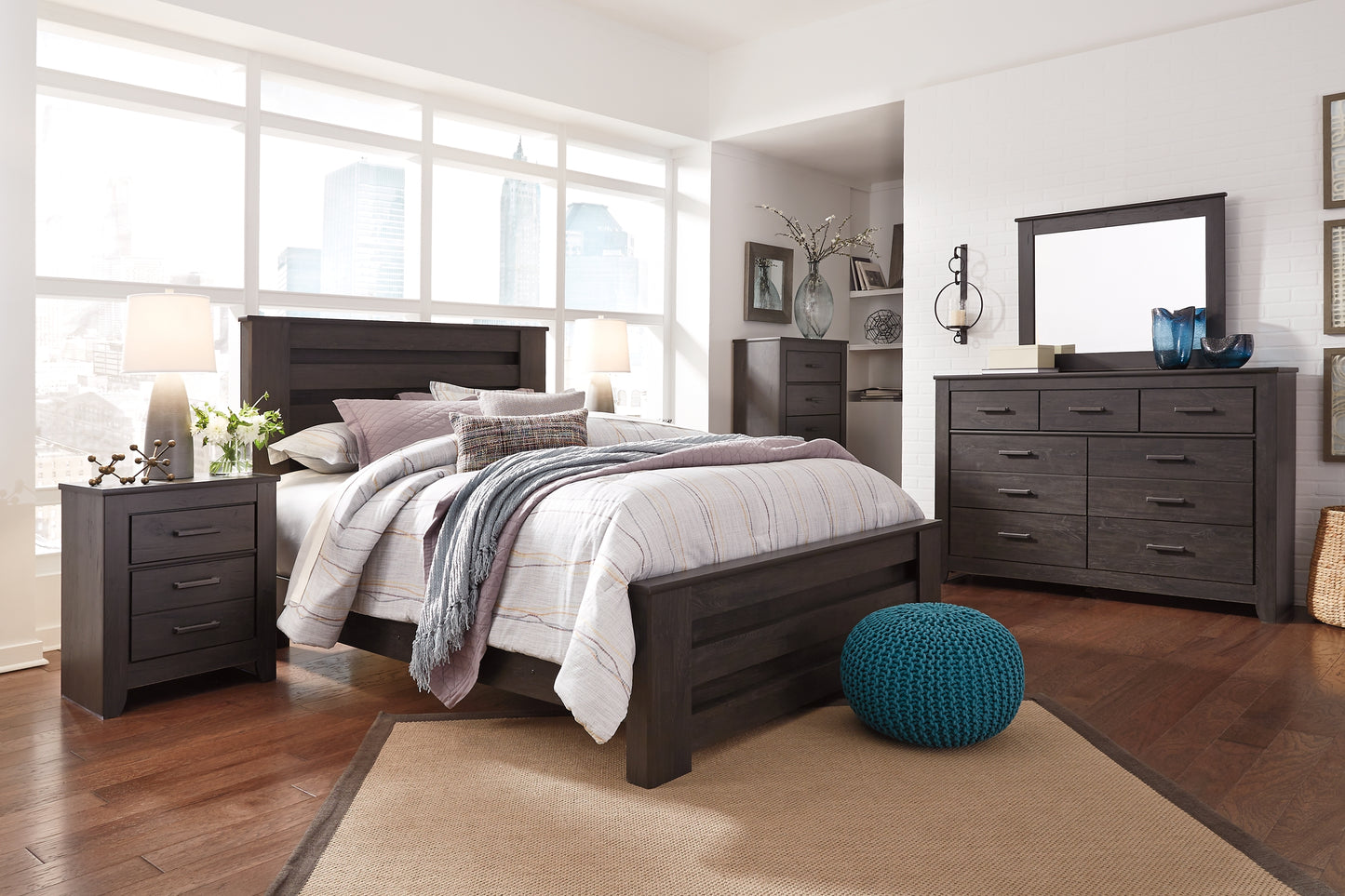 Brinxton Two Drawer Night Stand - Discount Furniture Connection