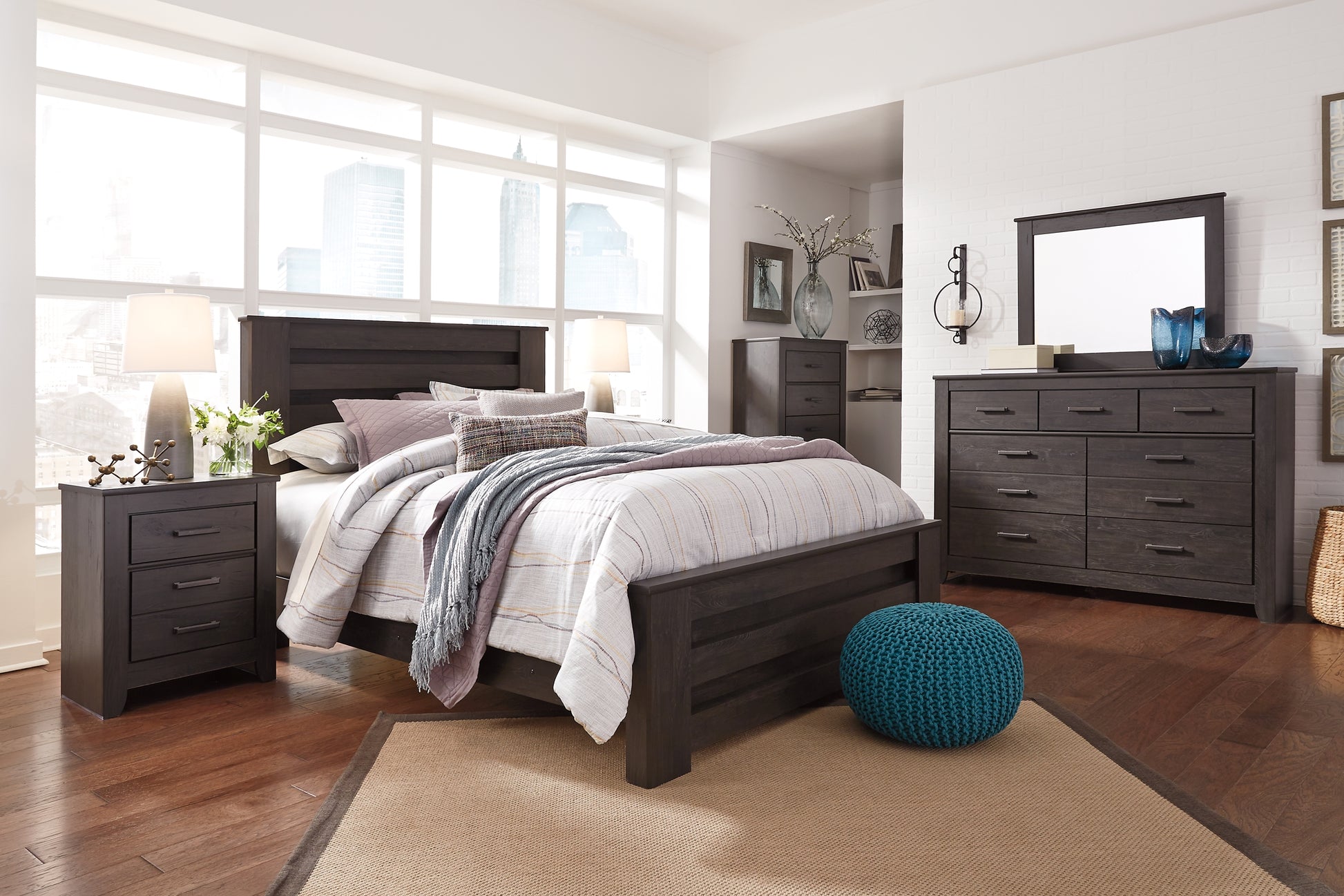 Brinxton Two Drawer Night Stand - Discount Furniture Connection
