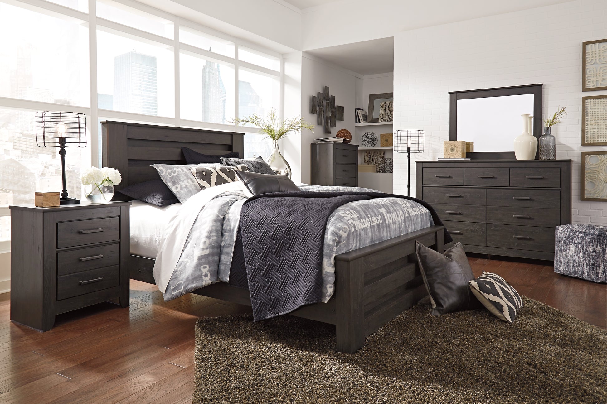 Brinxton Two Drawer Night Stand - Discount Furniture Connection