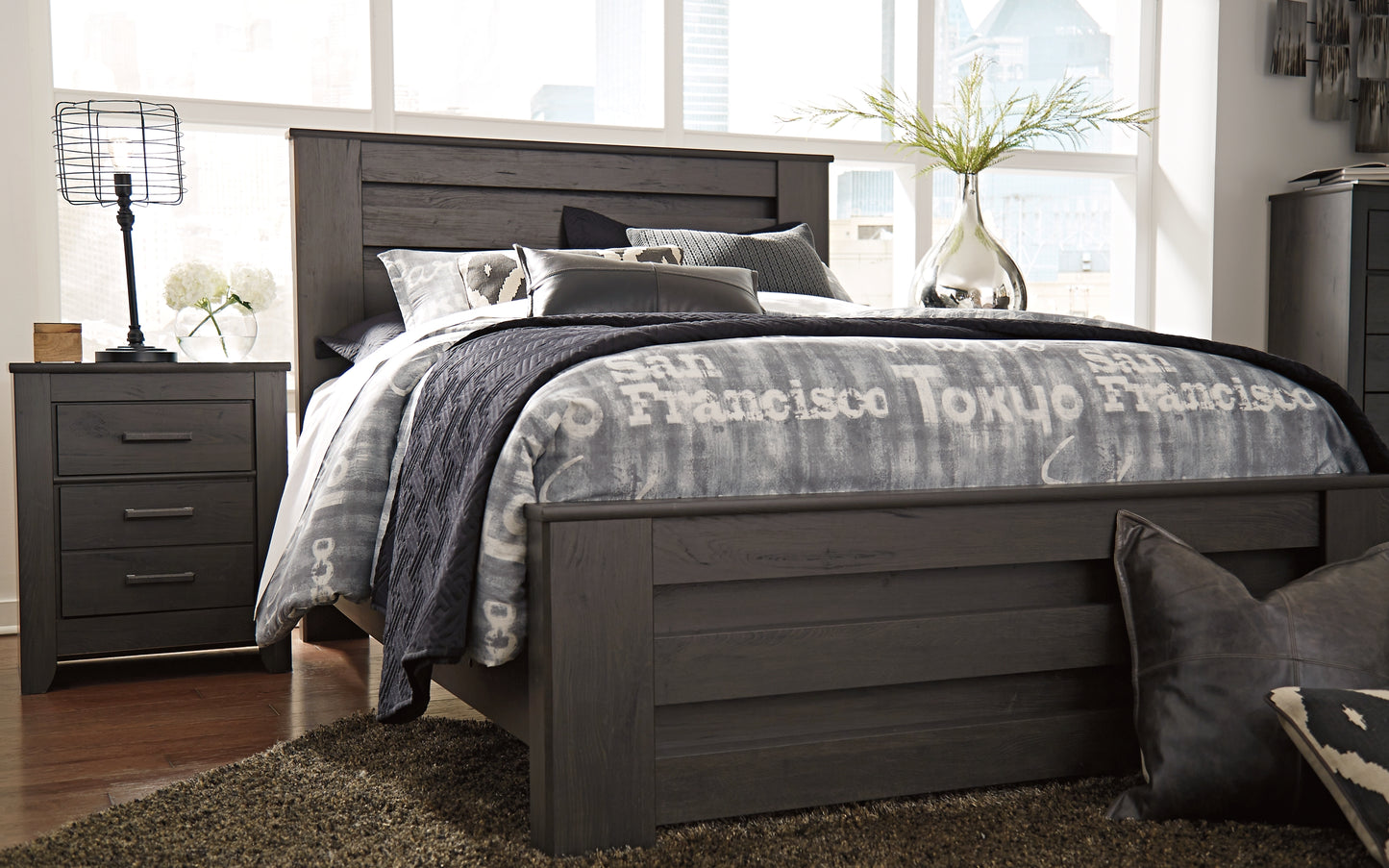 Brinxton Two Drawer Night Stand - Discount Furniture Connection
