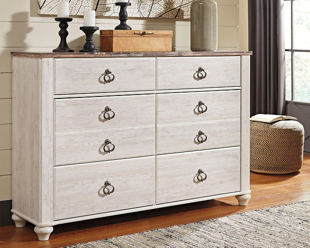 Willowton Six Drawer Dresser - Discount Furniture Connection