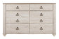 Willowton Six Drawer Dresser - Discount Furniture Connection