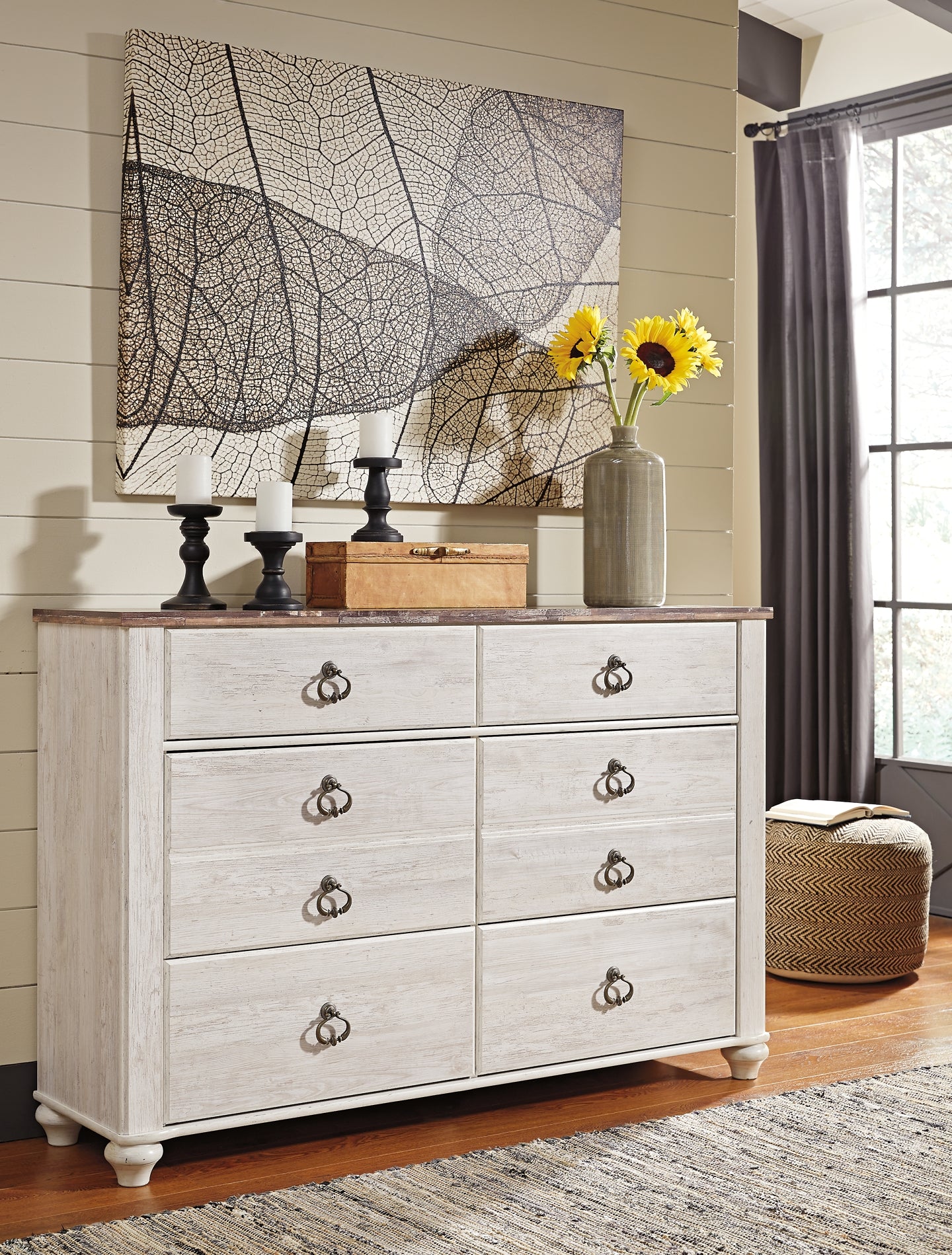 Willowton Six Drawer Dresser - Discount Furniture Connection