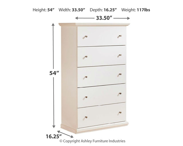 Bostwick Shoals Five Drawer Chest - Discount Furniture Connection