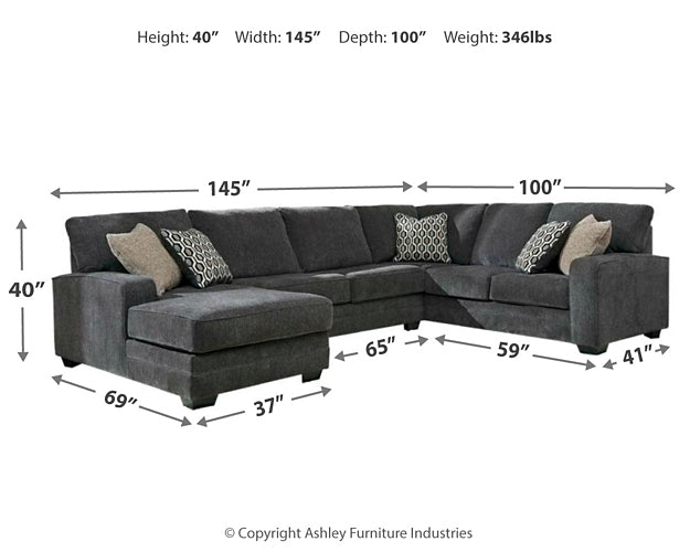 Tracling 3-Piece Sectional with Chaise - Discount Furniture Connection