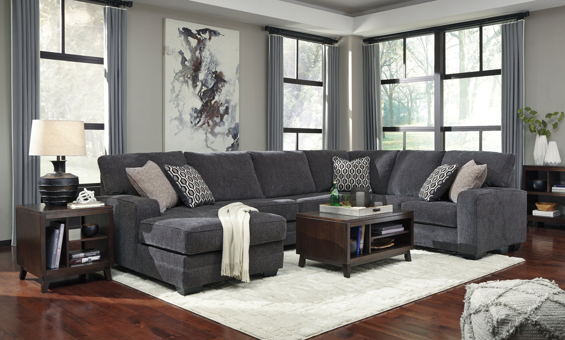 Tracling 3-Piece Sectional with Chaise - Discount Furniture Connection