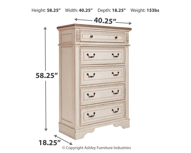 Realyn Five Drawer Chest - Discount Furniture Connection