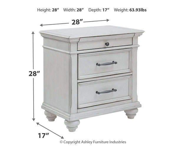 Kanwyn Three Drawer Night Stand - Discount Furniture Connection