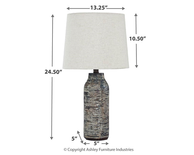 Mahima Paper Table Lamp (2/CN) - Discount Furniture Connection