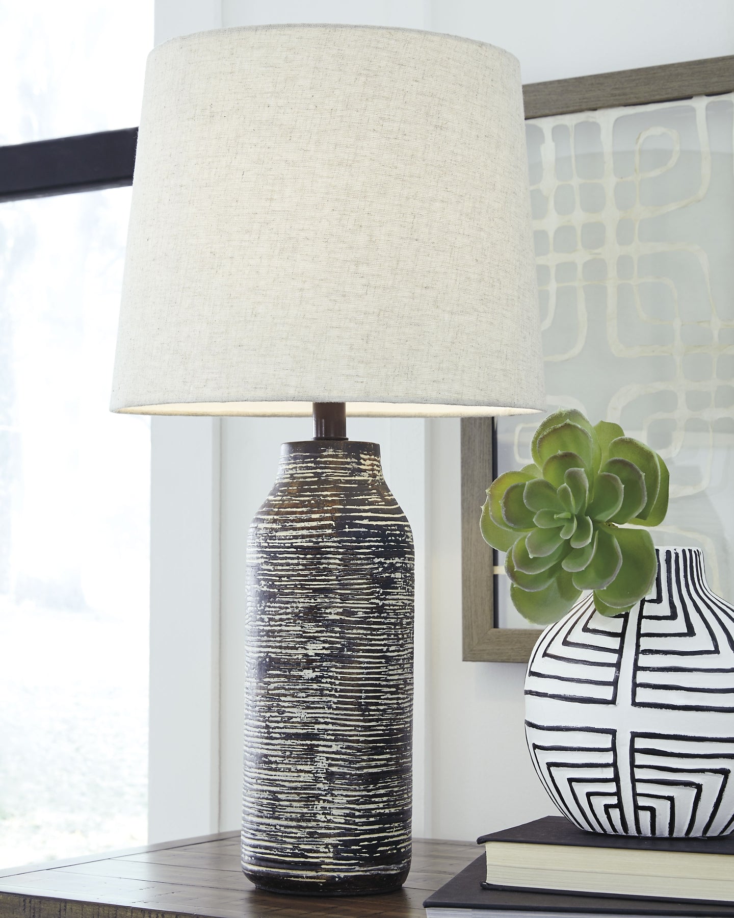 Mahima Paper Table Lamp (2/CN) - Discount Furniture Connection
