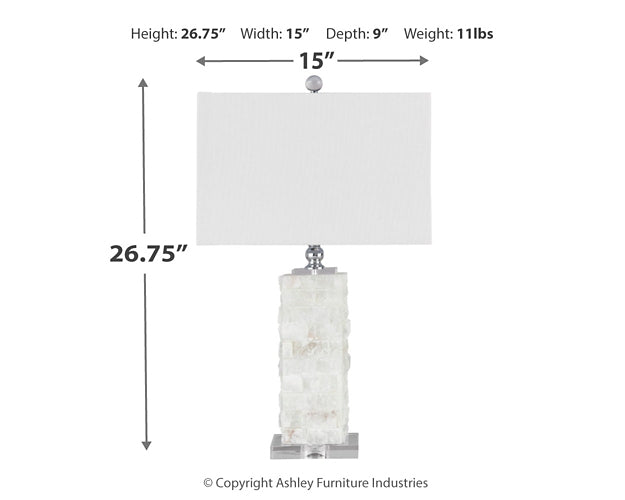 Malise Alabaster Table Lamp (1/CN) - Discount Furniture Connection