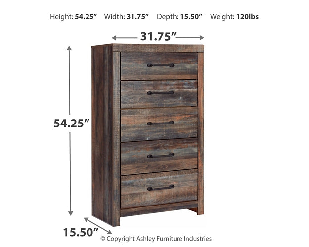 Drystan Five Drawer Chest - Discount Furniture Connection