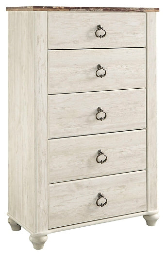 Willowton Five Drawer Chest - Discount Furniture Connection