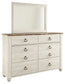 Willowton Six Drawer Dresser - Discount Furniture Connection