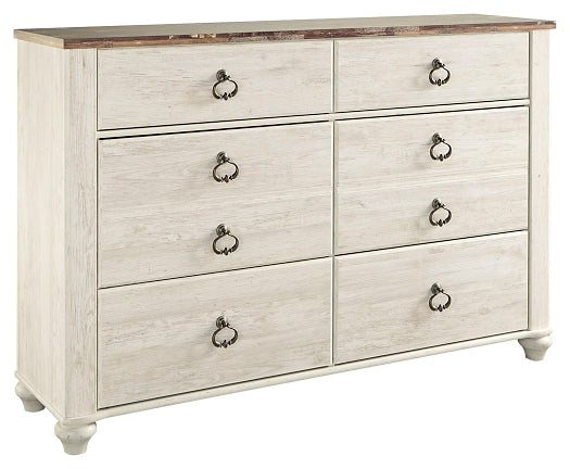 Willowton Six Drawer Dresser - Discount Furniture Connection