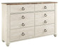 Willowton Six Drawer Dresser - Discount Furniture Connection