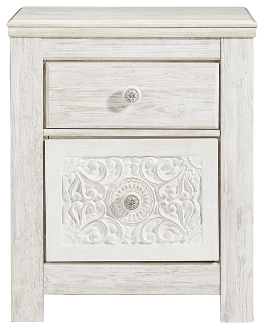 Paxberry Two Drawer Night Stand - Discount Furniture Connection